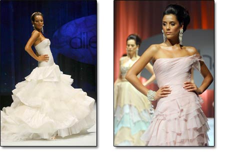 2010 gelinliklerde tek omuz ve straples modeller